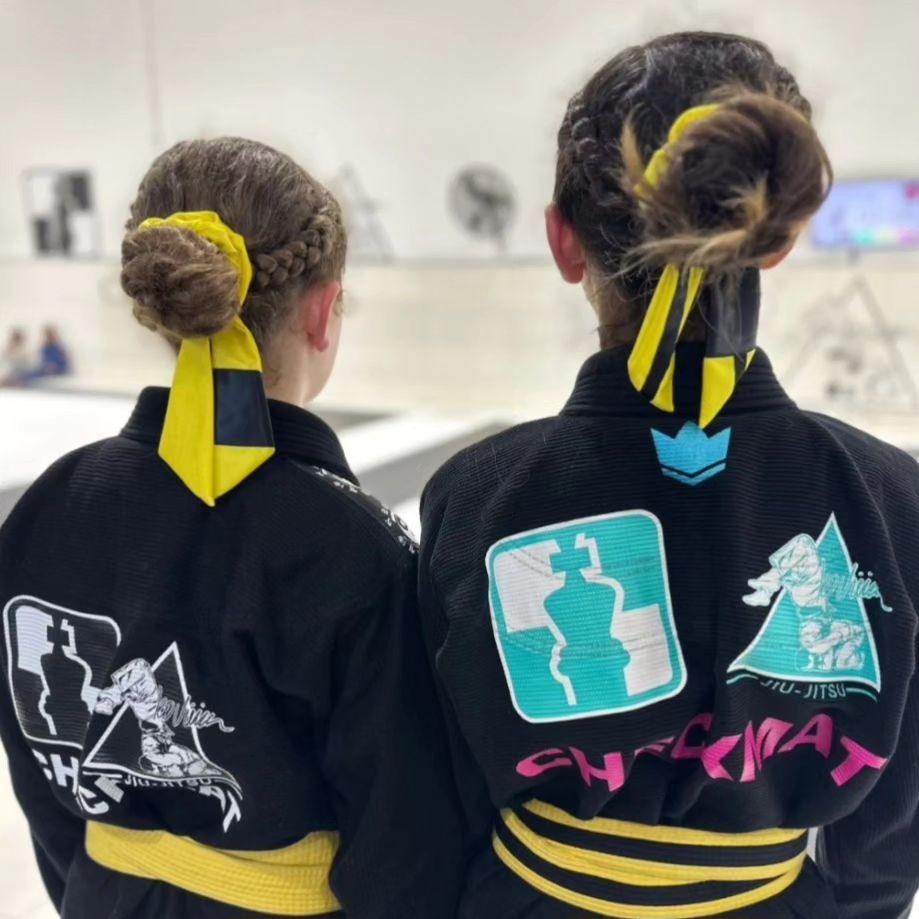 Yellow White Belt BJJ Ranked Hair Tie Scrunchie