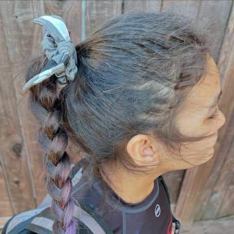 MINI Gray Belt BJJ Ranked Hair Tie Scrunchie