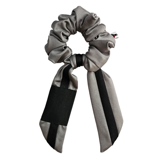 Gray Black Belt BJJ Ranked Hair Tie Scrunchie
