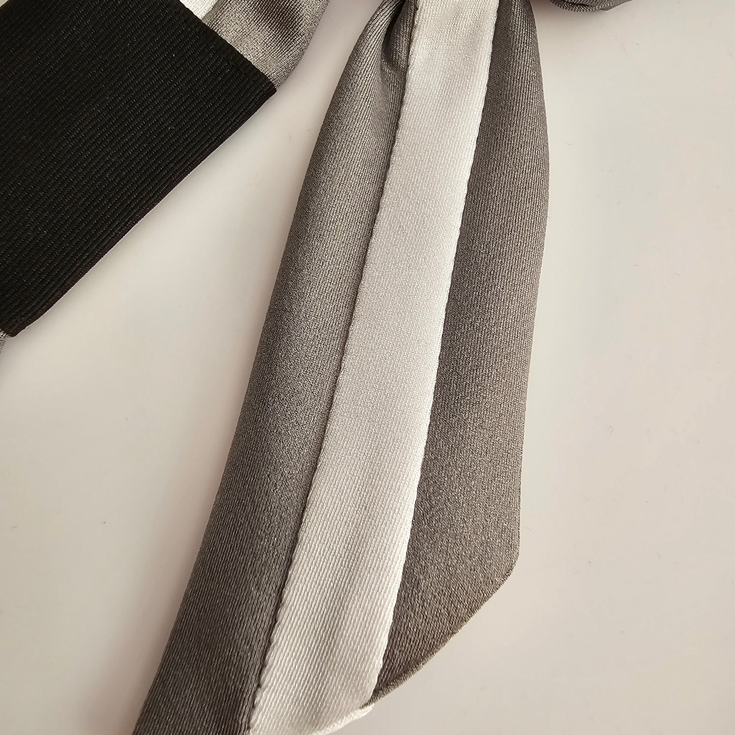 Gray White Belt BJJ Ranked Hair Tie Scrunchie