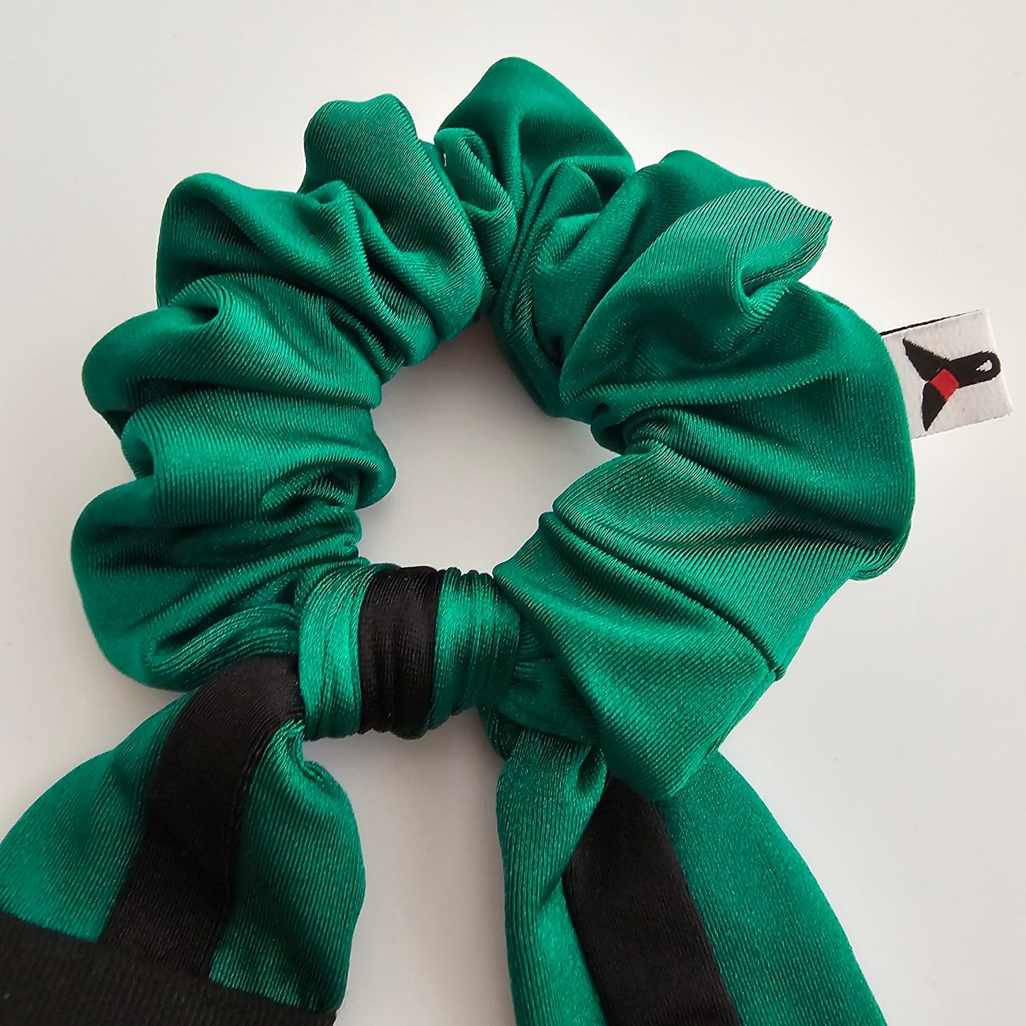 Green Black Belt BJJ Ranked Hair Tie Scrunchie