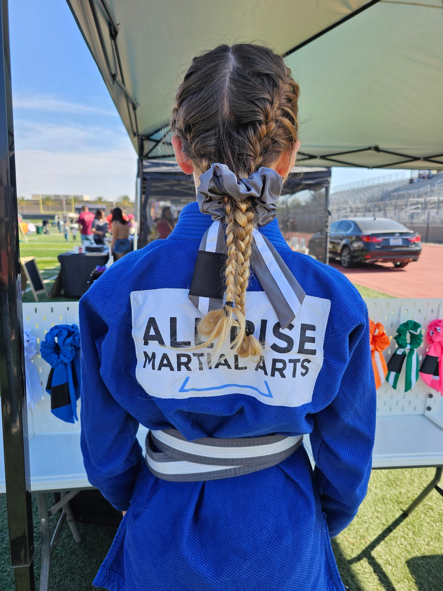 Gray Belt BJJ Ranked Hair Tie Scrunchie