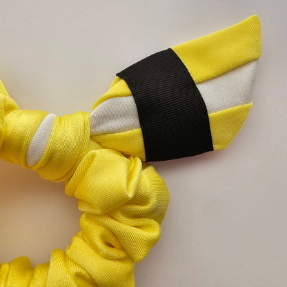 MINI Yellow White Belt BJJ Ranked Hair Tie Scrunchie